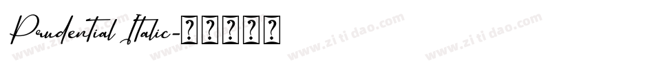Prudential Italic字体转换